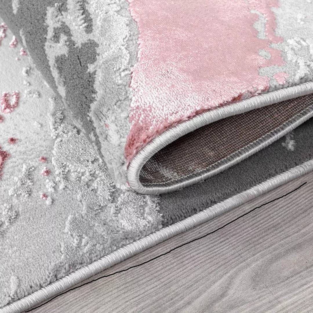 Brayden Studio Abstract Flatweave Kilim Area Rug Pink cm