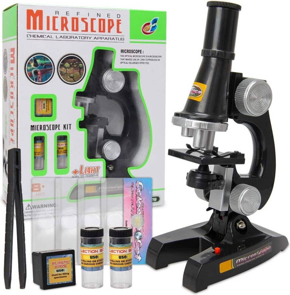 Kids Microscope Set Kit with Light