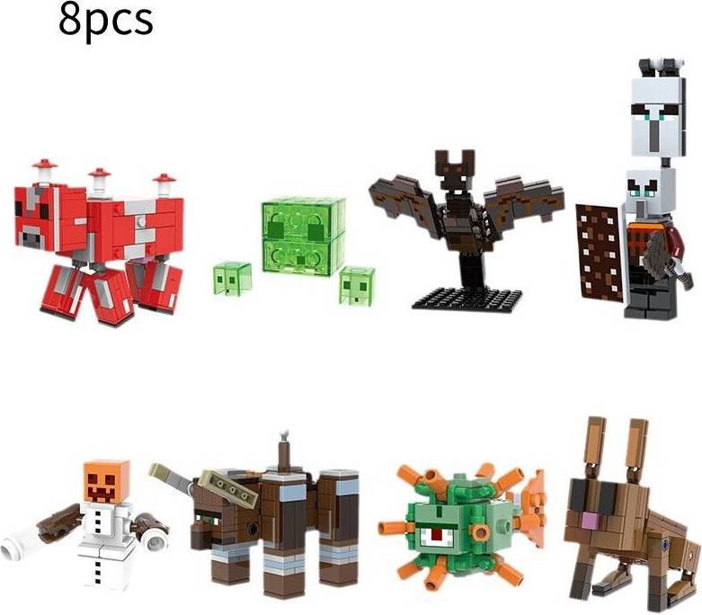 Maxpower 8pcs Minecraft Characters Building Blocks
