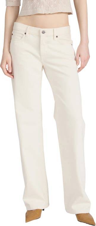 Frame Low Rise Relaxed Straight Leg Jeans Shell