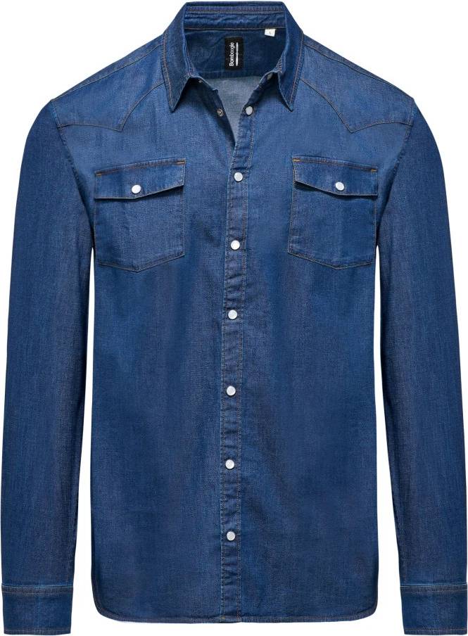 Bomboogie Stretch Denim Rodeo Skjorte - Blå
