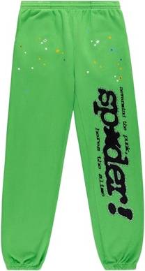 Punk V2 Rhinestone Sweatpant - Bright Green