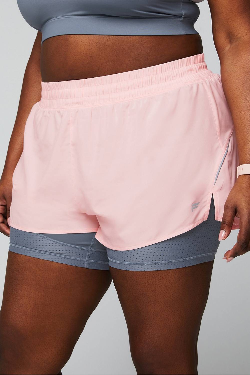 Fabletics Perforierte Run Short - Pink