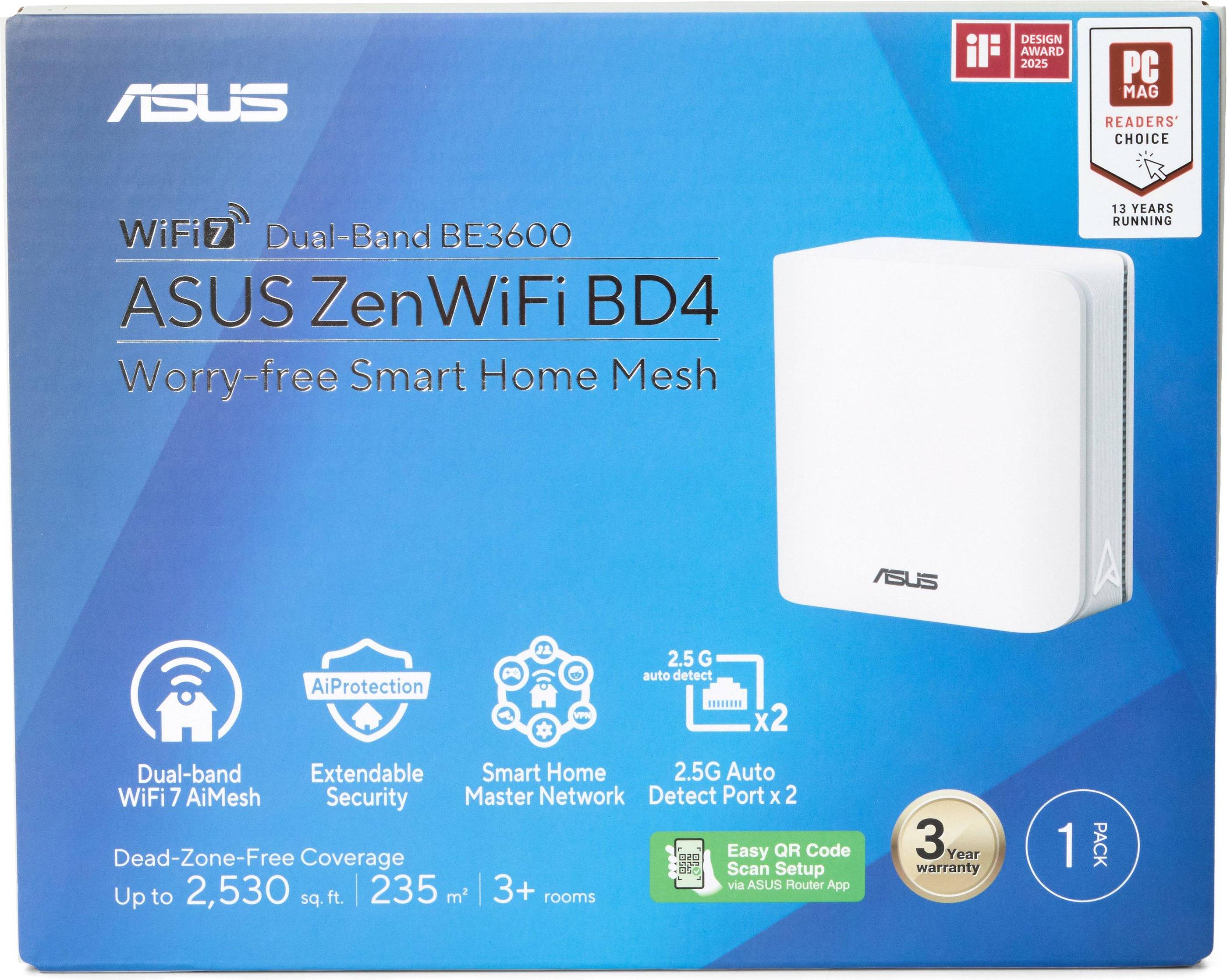 Asus zenwifi ASUS ZenWiFi BD4 Extendable Router Dual-Band Wi-Fi 7