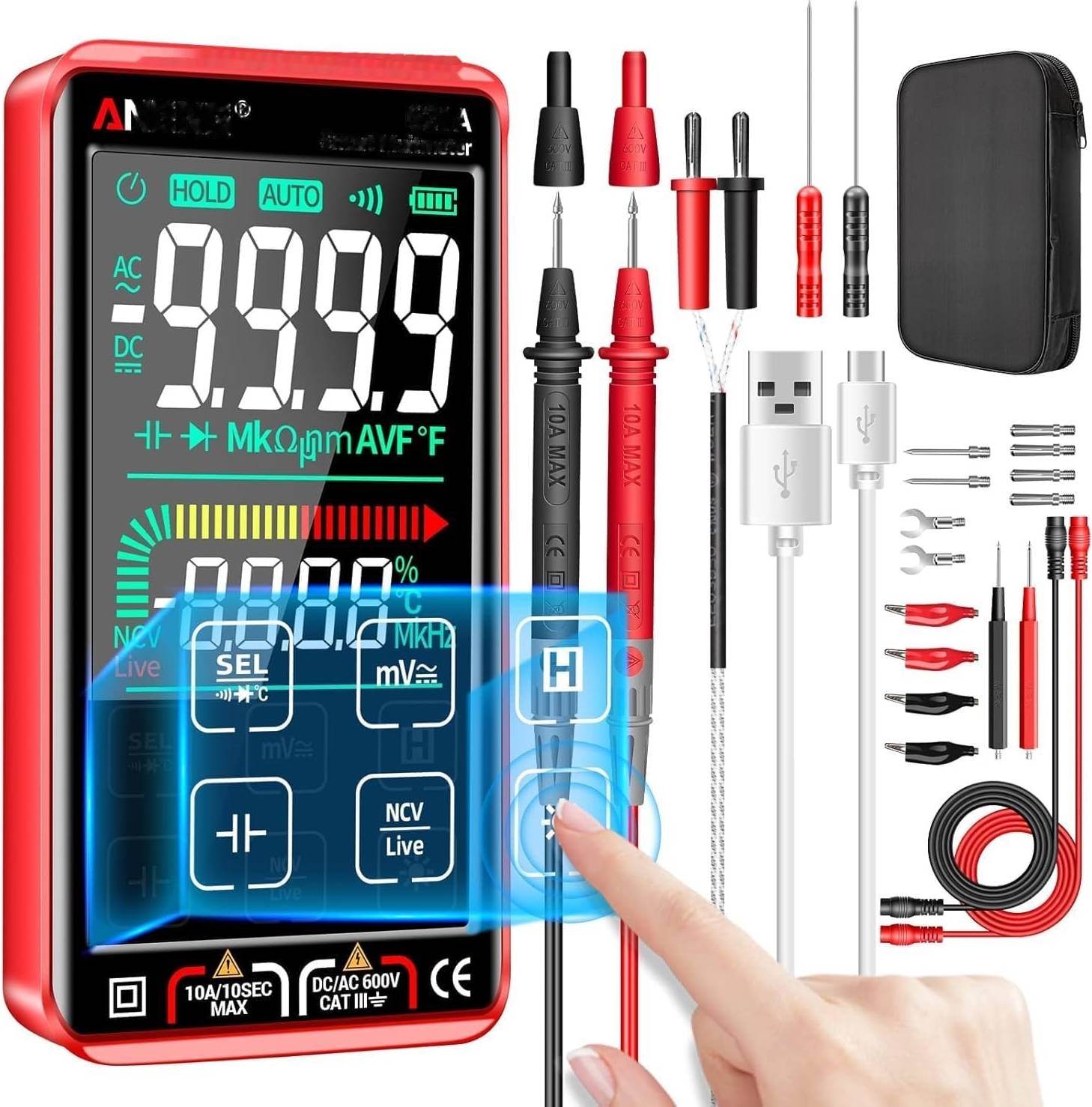 ANENG Digital Multimeter Tester Smart Touch TRMS