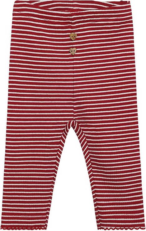 Minymo Rib Leggings Rio Röd