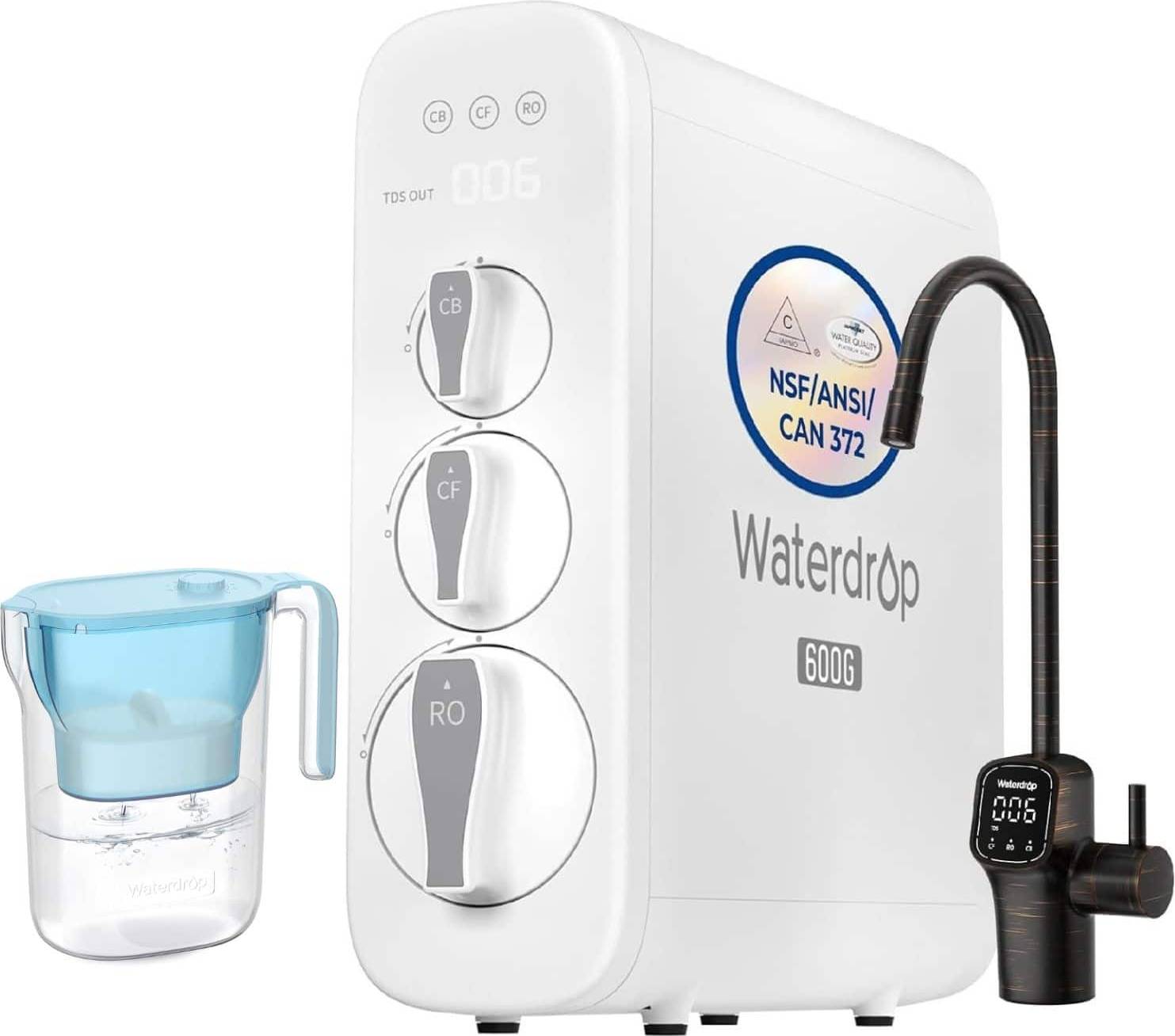 Reverse osmosis water filter system Waterdrop G3P600 Tankless Reverse Osmosis Water Filter System