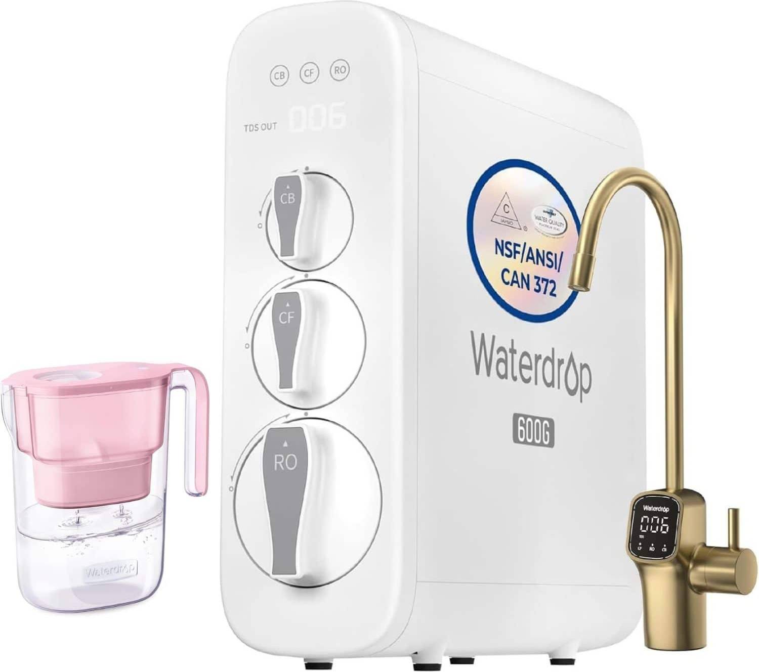 Reverse osmosis water filter system Waterdrop G3P600 Tankless Reverse Osmosis Water Filter System