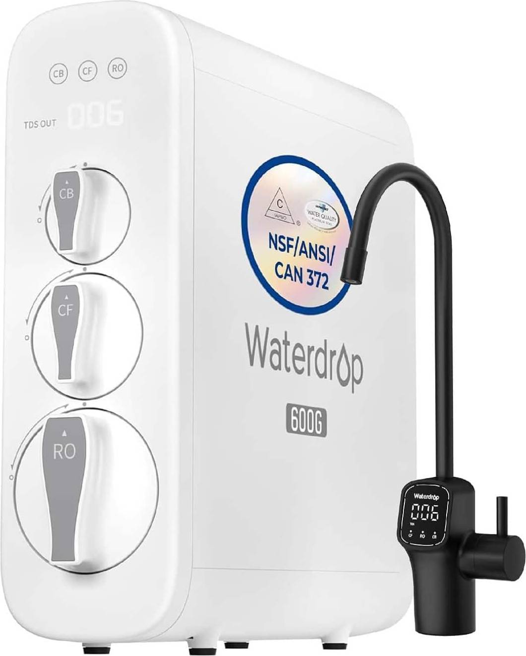 Reverse osmosis water filter system Waterdrop G3P600 Tankless Reverse Osmosis Water Filter System
