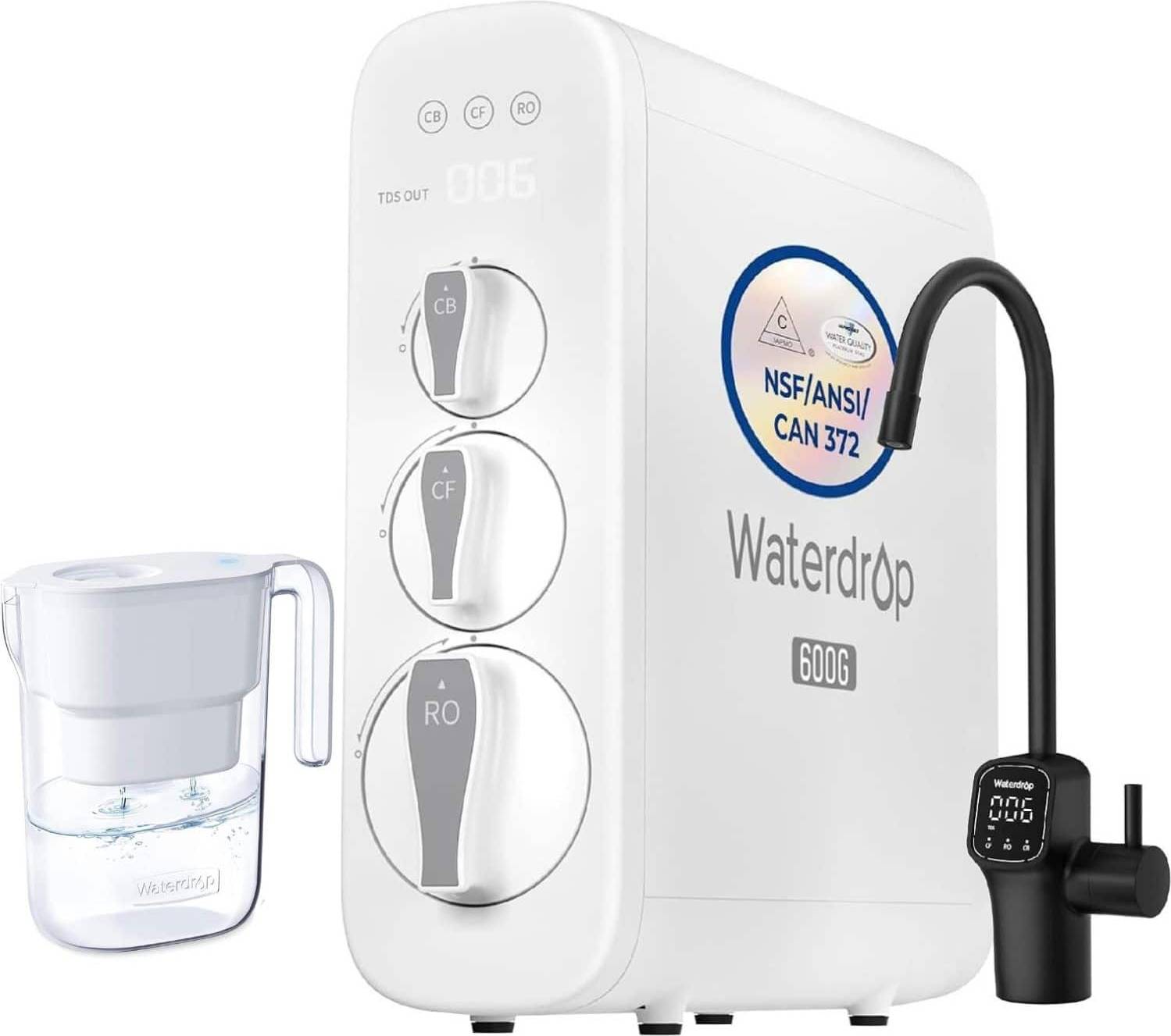 Reverse osmosis water filter system Waterdrop G3P600 Tankless Reverse Osmosis Water Filter System