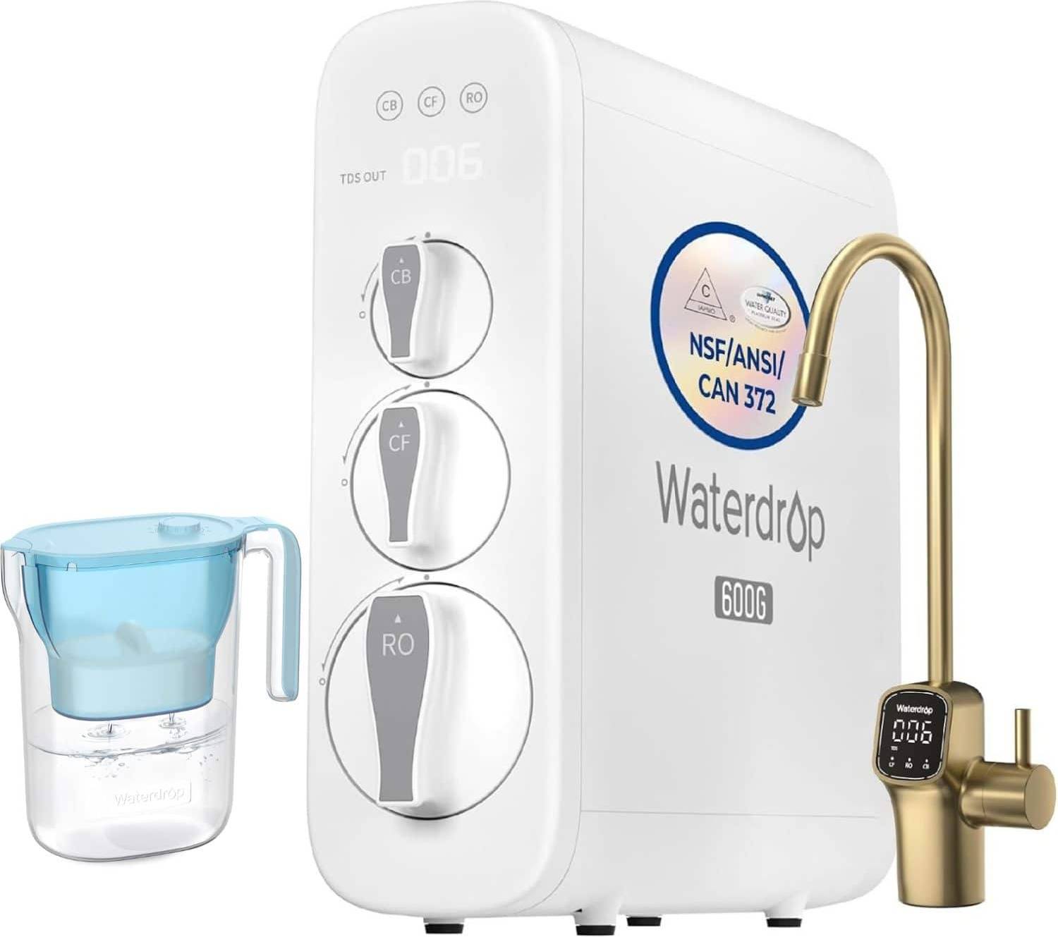 Reverse osmosis water filter system Waterdrop G3P600 Tankless Reverse Osmosis Water Filter System