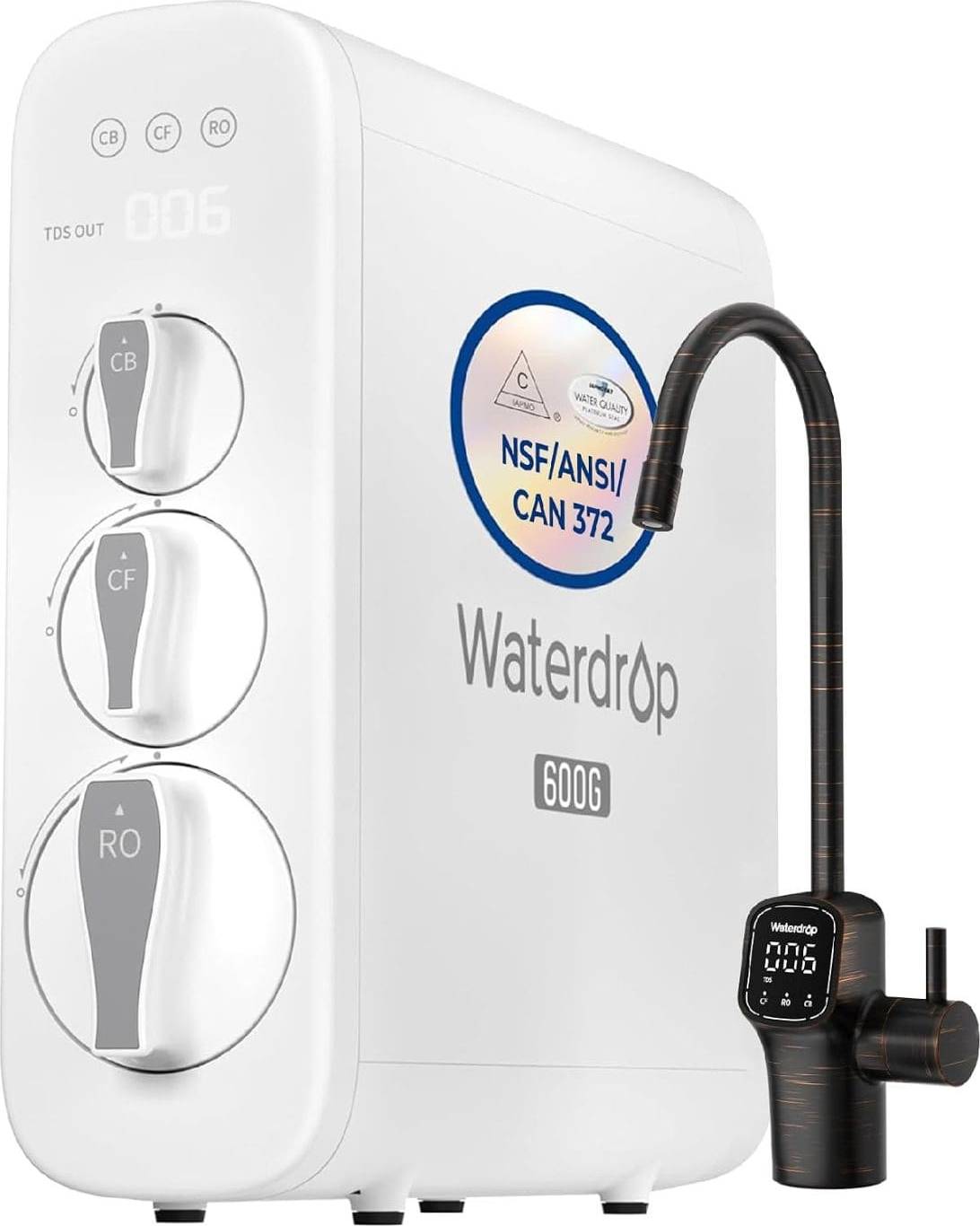 Reverse osmosis water filter system Waterdrop G3P600 Tankless Reverse Osmosis Water Filter System
