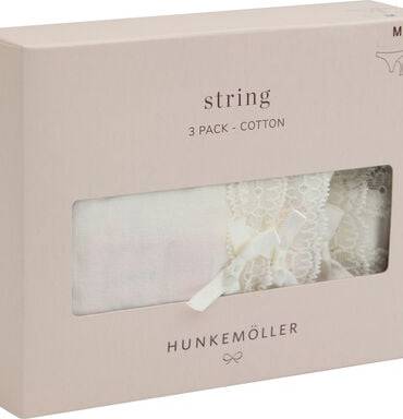 Hunkemöller Multipack Bomullsstrings - Vit