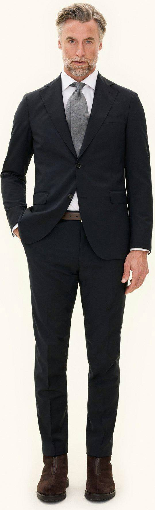 Slim Fit Microstructure Kostym