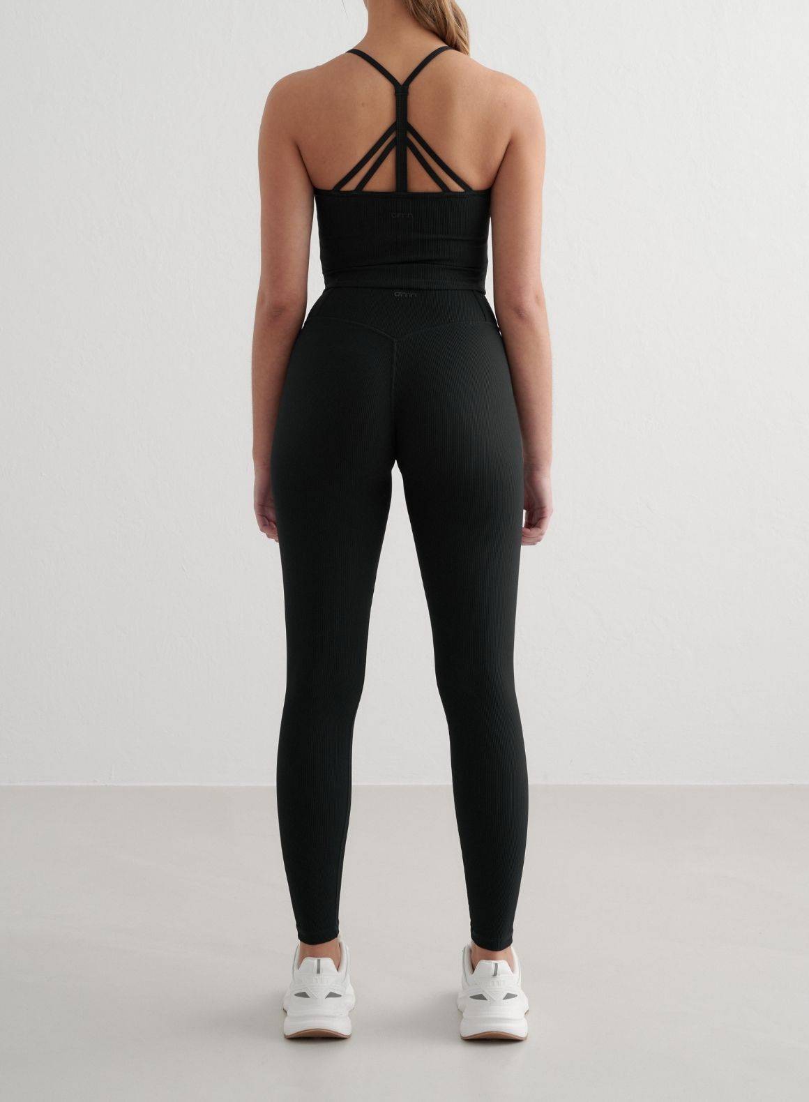 aim'n Black Ribbed Performance Tights