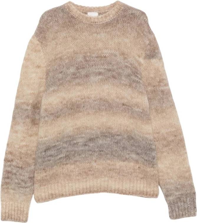 A.P.C. Pull Col Rond Dégradé - Beige