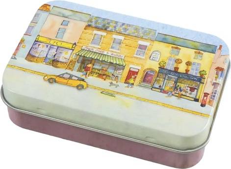 Mini Rectangular Tin - Street Scene