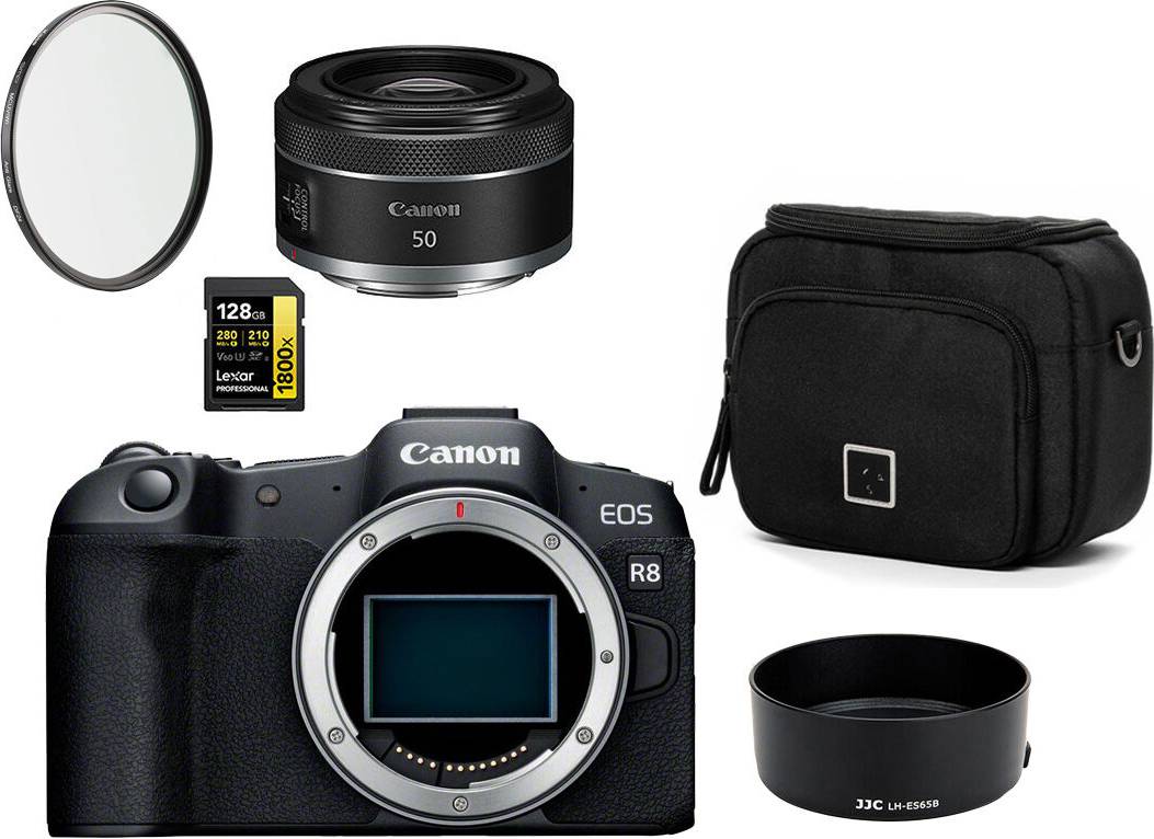 Canon EOS R8 Body RF 50mm STM Starter Kit