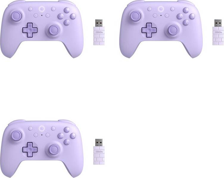Tlily 3X 8BitDo Wireless 2.4G Gaming Controller with Hall Effect Joystick for PC Raspberry Pi Android