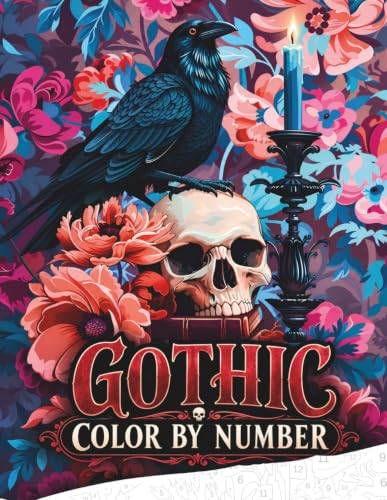 Gothic Color by Number Coloring Book