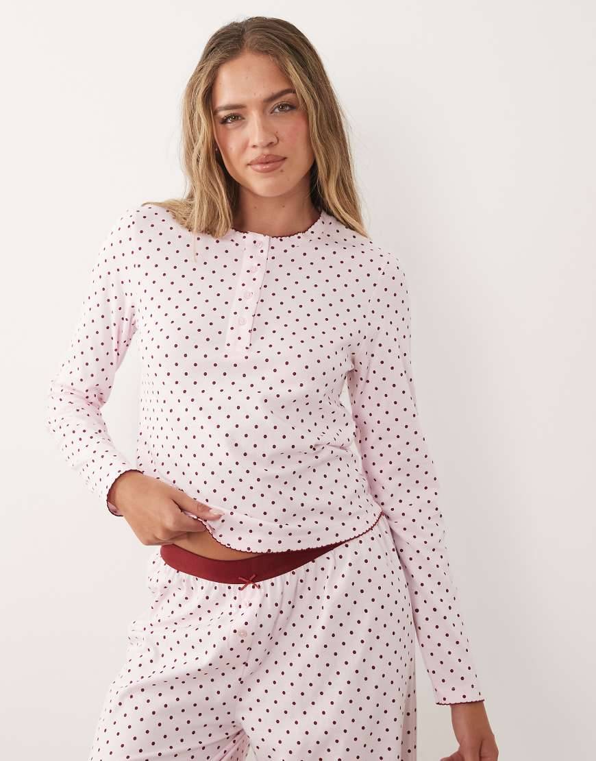 ASOS DESIGN Pyjamastopp Mixa & Matcha - Rosa