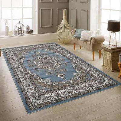 MDA Rugs Master Collection Abstract Transitional Area Rug Blue
