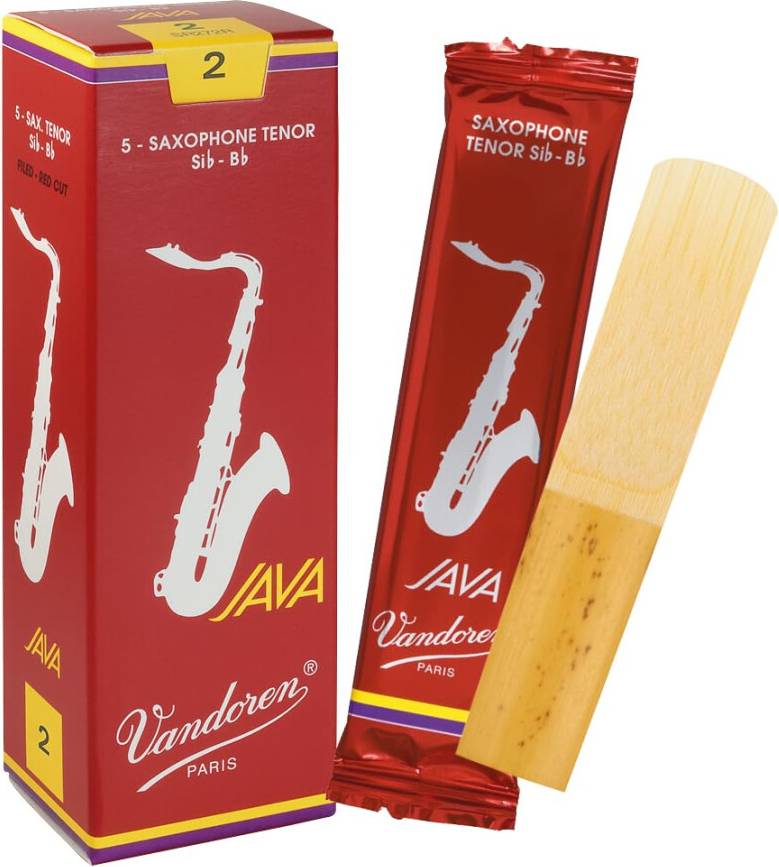 Vandoren Java RED Tenor Saxophone Reeds - Box of 5 - Strength 2