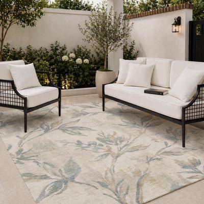 Addison Rugs Machine Washable Indoor/ Outdoor Floral Huron Chantille Rug