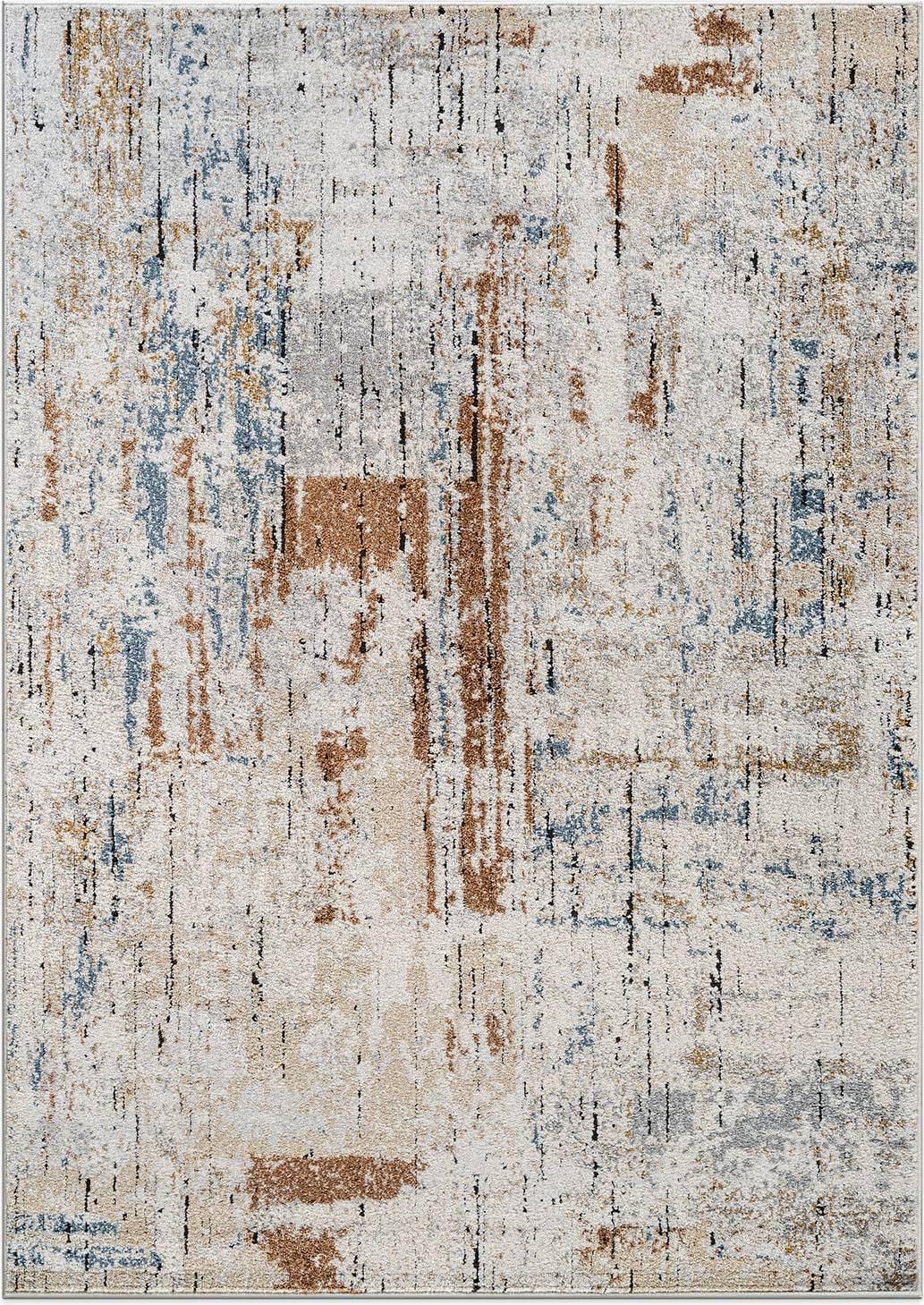 World Rug Gallery Multi-Tonal Abstract Area
