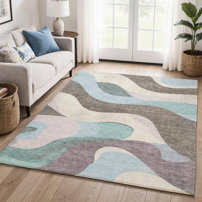 Addison Rugs Premium Washable Super Soft Abstract Morgan Mayfield Rug
