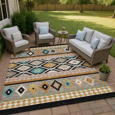 Addison Rugs Machine Washable Indoor/ Outdoor Global Clemente Chantille Rug