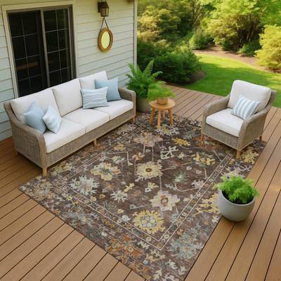 Addison Rugs Machine Washable Indoor/ Outdoor Boho Traditional Chantille Rug