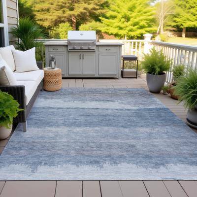 Addison Rugs Machine Washable Indoor/Outdoor Watercolor Ombre Chantille Rug