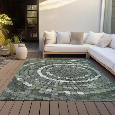Addison Rugs Machine Washable Indoor/Outdoor Contemporary Pinwheel Chantille Rug
