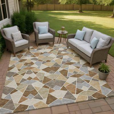 Addison Rugs Machine Washable Indoor/ Outdoor Modern Mosaic Chantille Rug