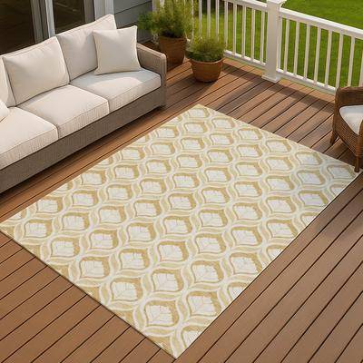 Addison Rugs Machine Washable Indoor/ Outdoor Modern Trellis Chantille Rug