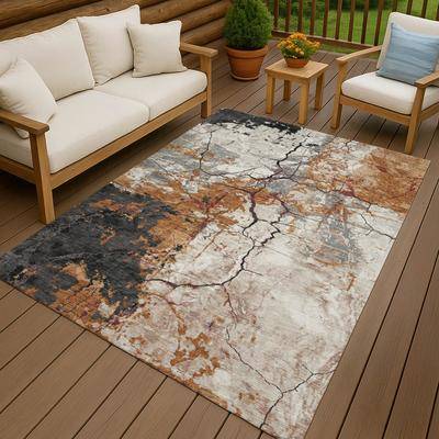 Addison Rugs Machine Washable Indoor/ Outdoor Modern Crackle Chantille Rug