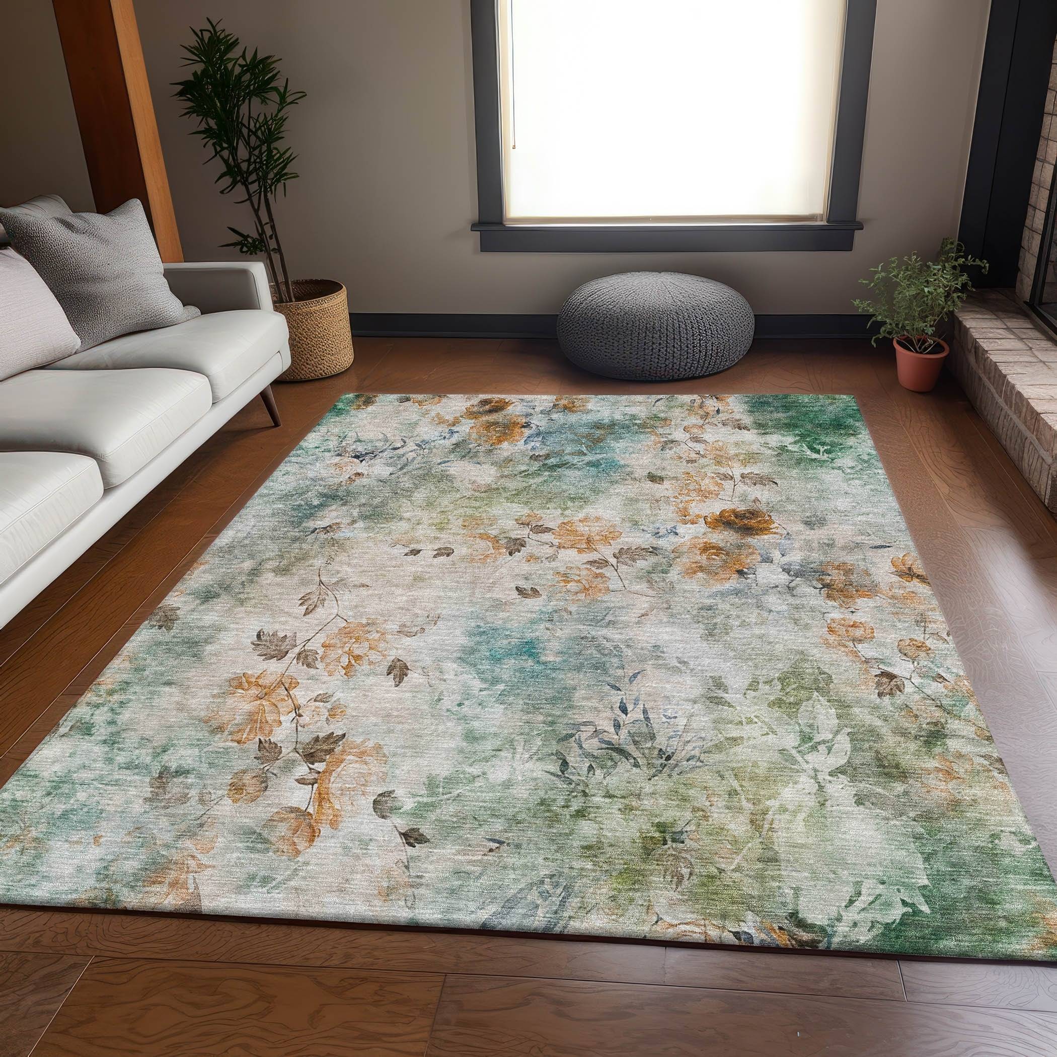 Addison Rugs Premium Washable Super Soft Modern Floral Mayfield Rug