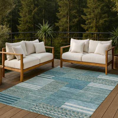 Addison Rugs Machine Washable Indoor/ Outdoor Geo Folkston Chantille Rug