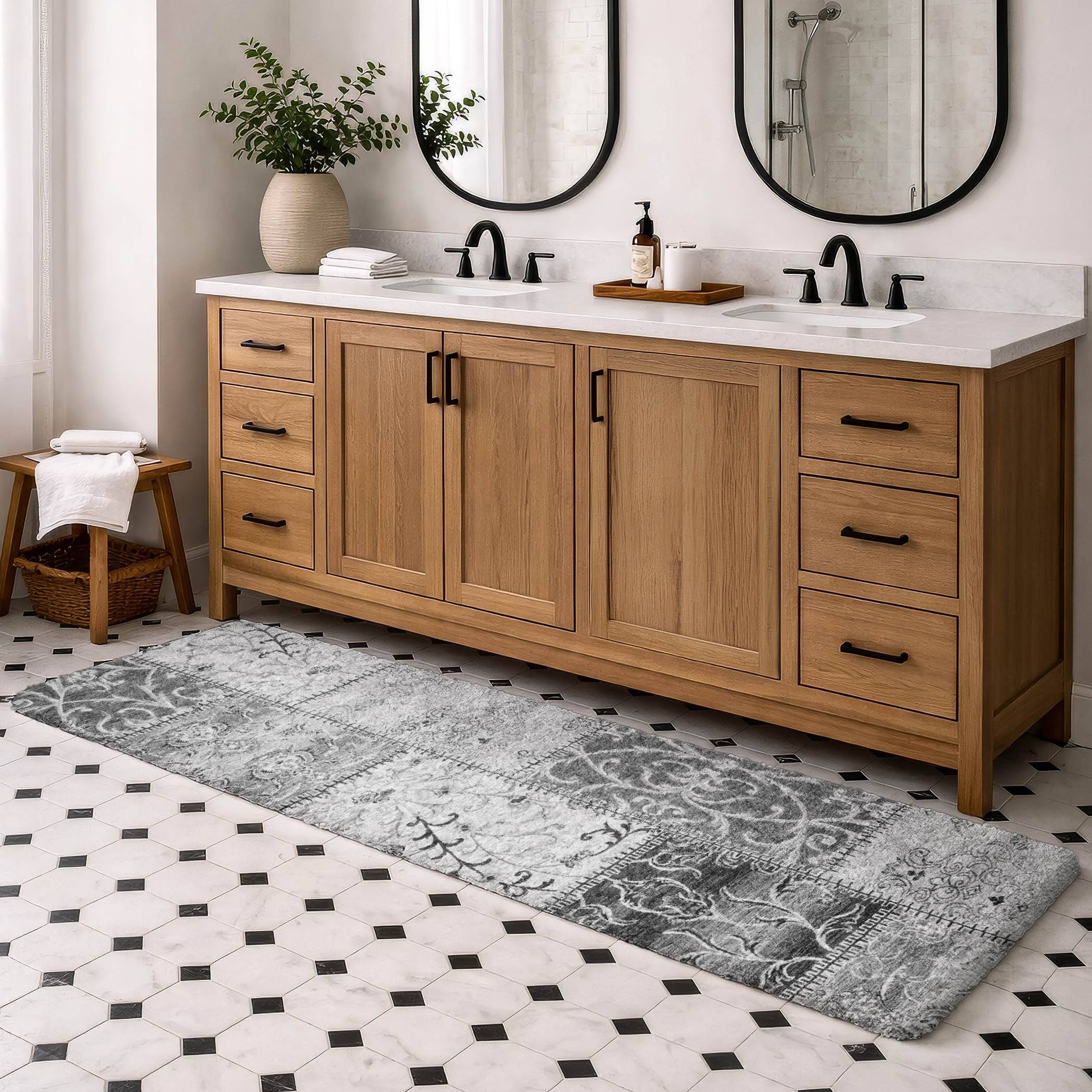 Addison Rugs Premium Washable Super Soft Traditional Ithaca Dream Shag Rug Gray