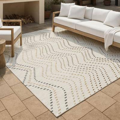 Addison Rugs Machine Washable Indoor/ Outdoor Stripe Murdo Chantille Rug