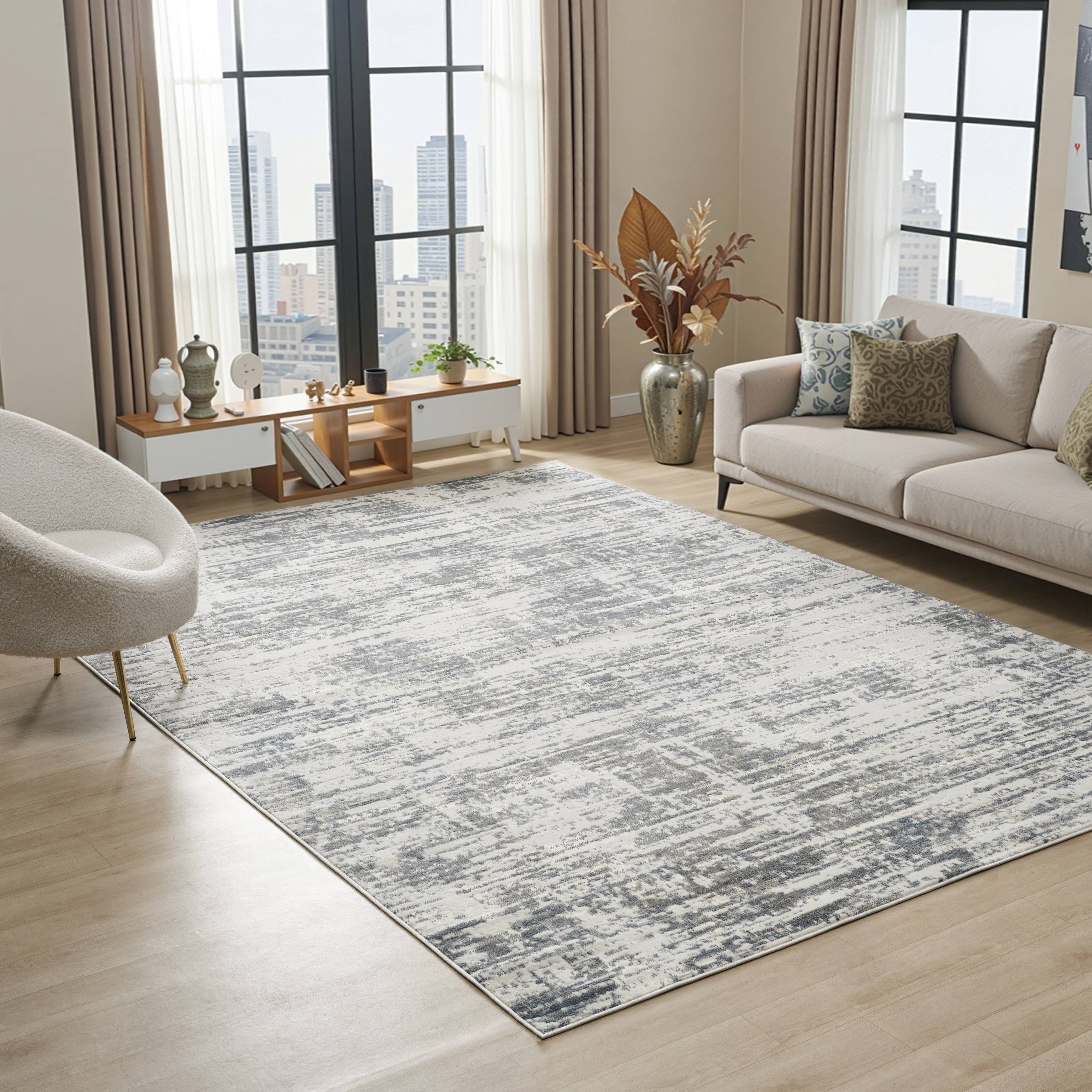 Vera Slate Abstract Area Rug