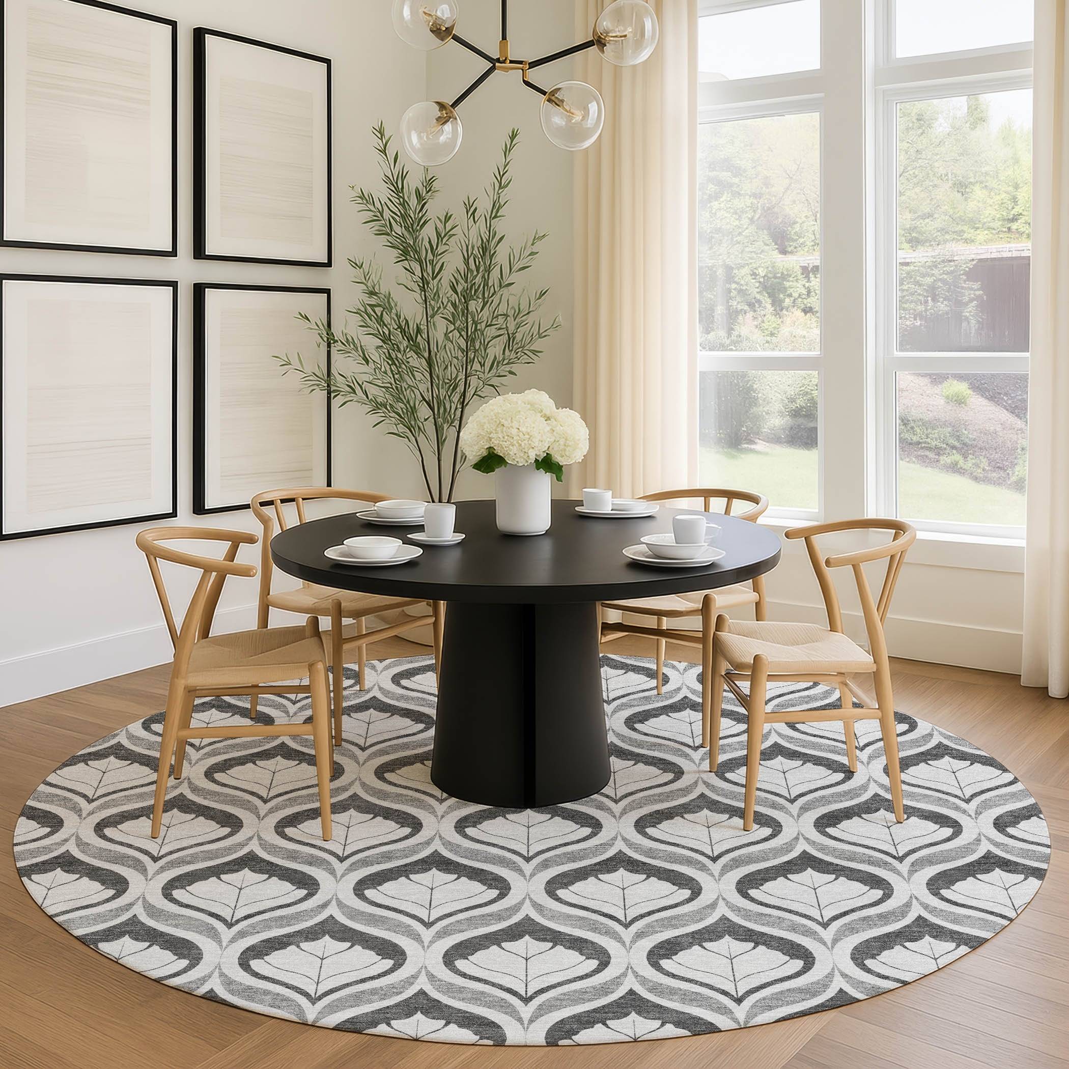 Addison Rugs Premium Washable Super Soft Britton Trellis Mayfield Rug Gray