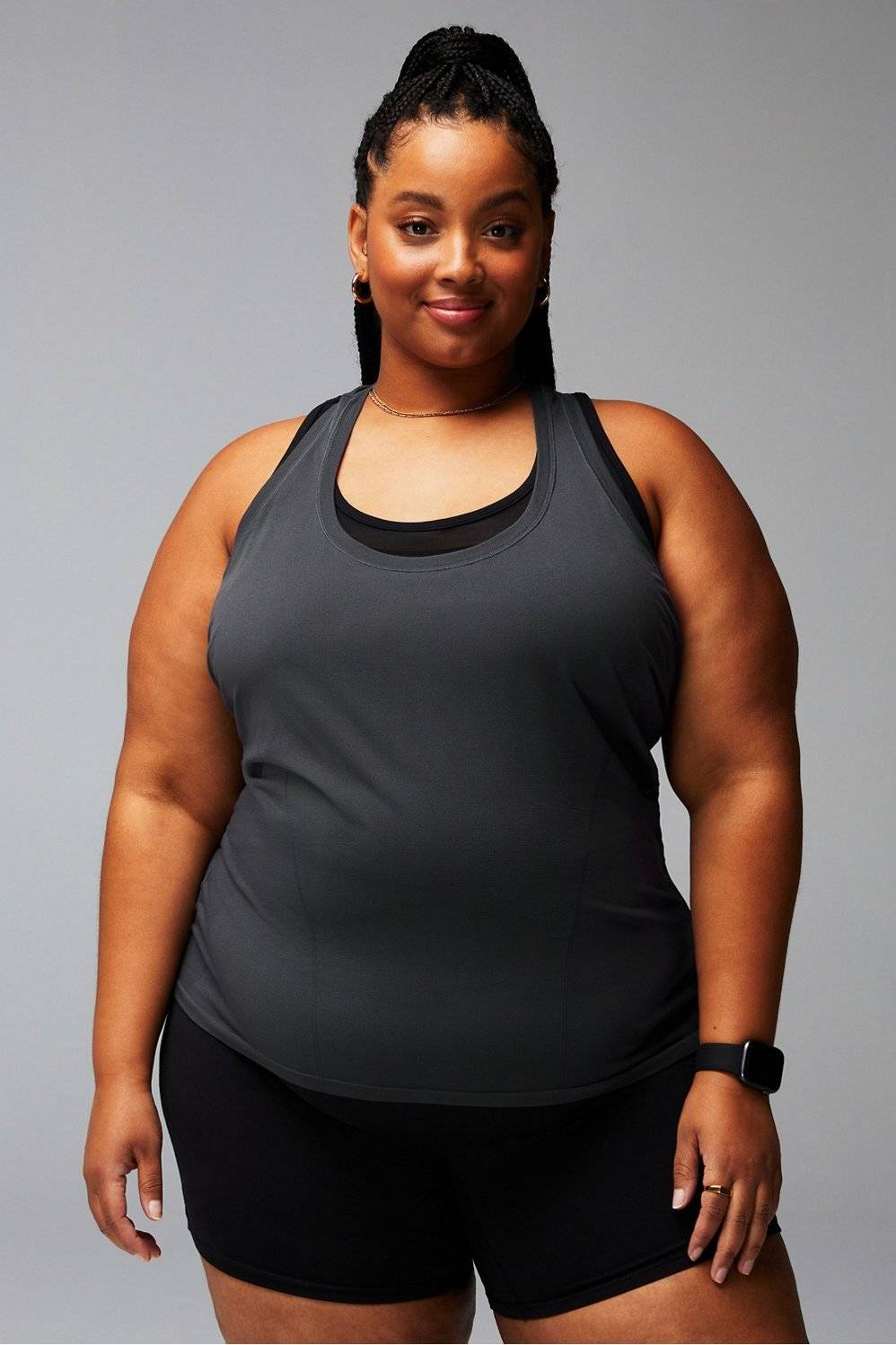 Fabletics Feather Tech Racerback Tank Top - Black