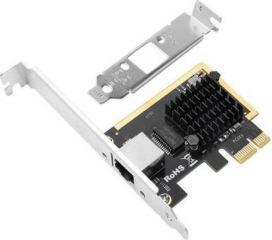 Sodial 2.5gbps Gigabit Adapter Pci-e 2.5g Card Rj45 Lan Controller Card Rtl8125b9245