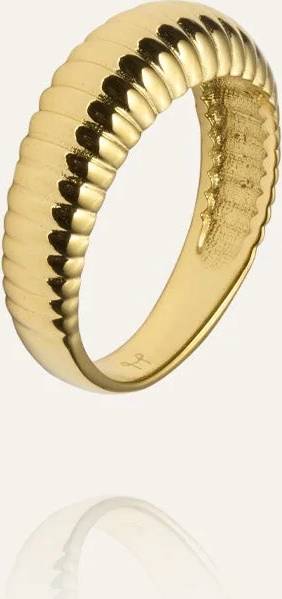 Mockberg Retro Ribbed Ring Guld - 50
