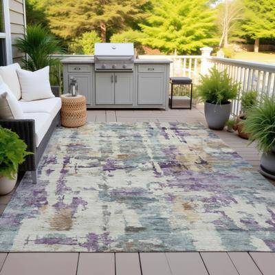 Addison Rugs Machine Washable Indoor/Outdoor Abstract Modern Chantille Rug