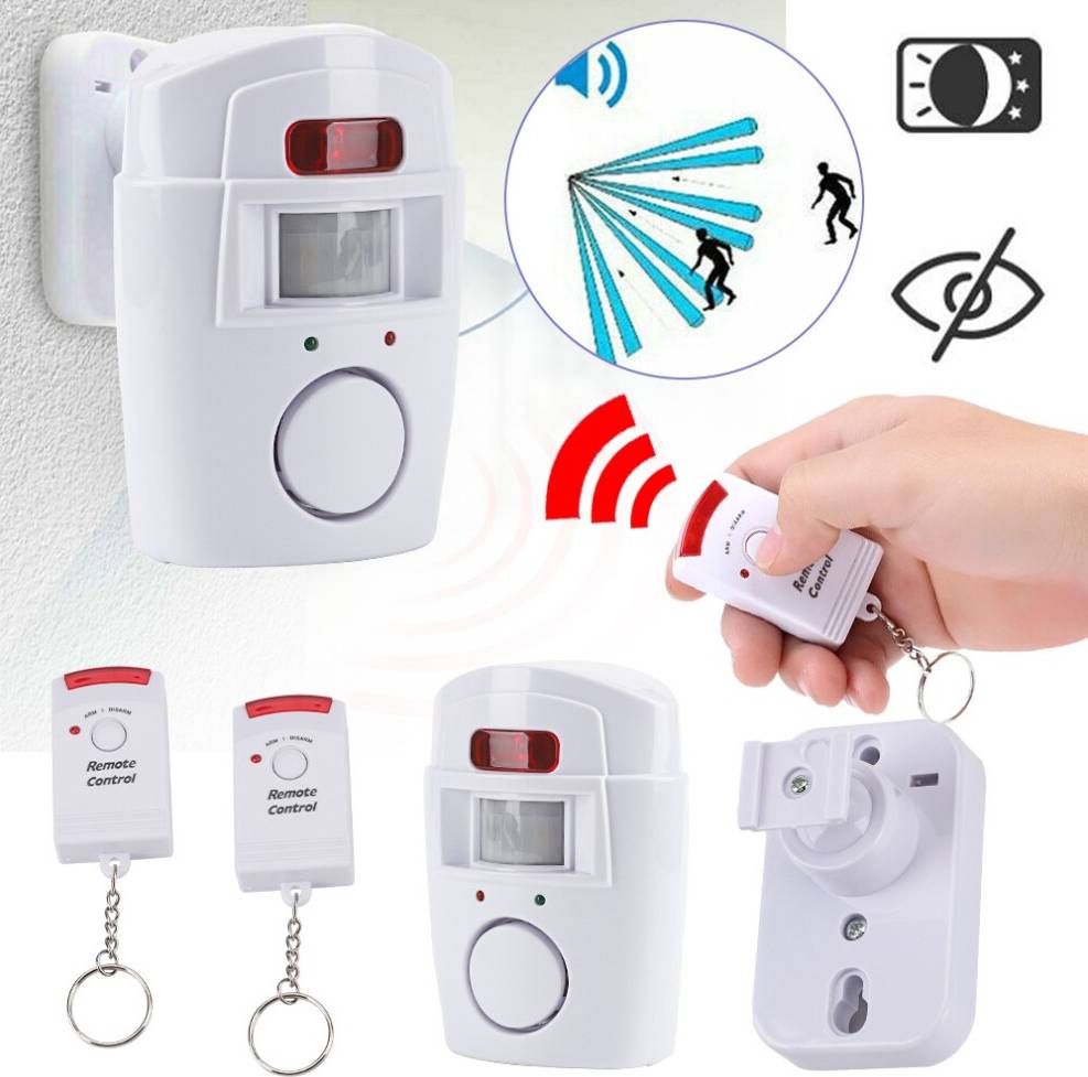 Motion sensor alarm Sensor Motion PIR Alarm 4 Remote Controls