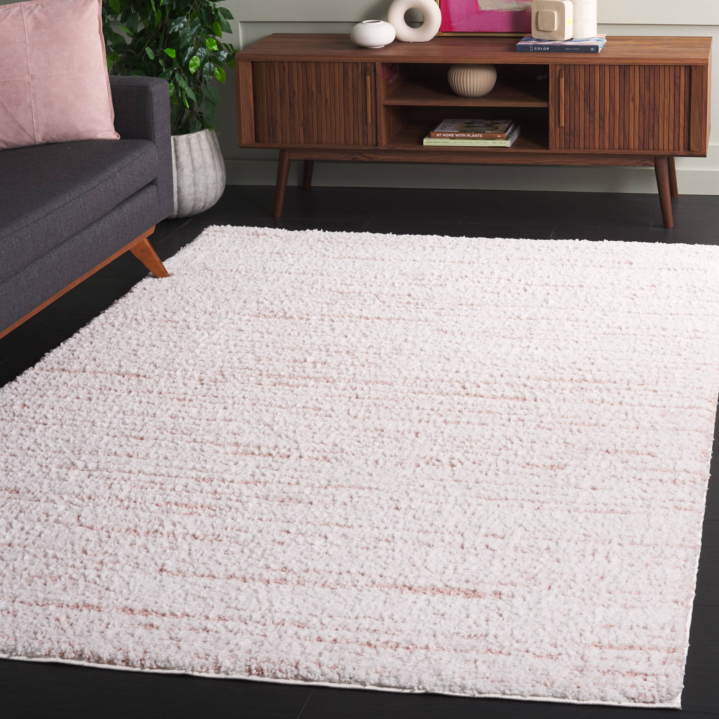 Safavieh Rumi Shag RMS110U-6 Rug 6 x 9 - Pink/Ivory Multicolor