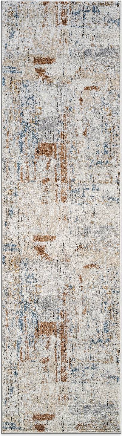 World Rug Gallery Multi-Tonal Abstract Area 2 x 8 Ft Multicolor